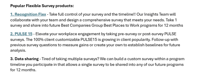 Survey Flexibility Theme